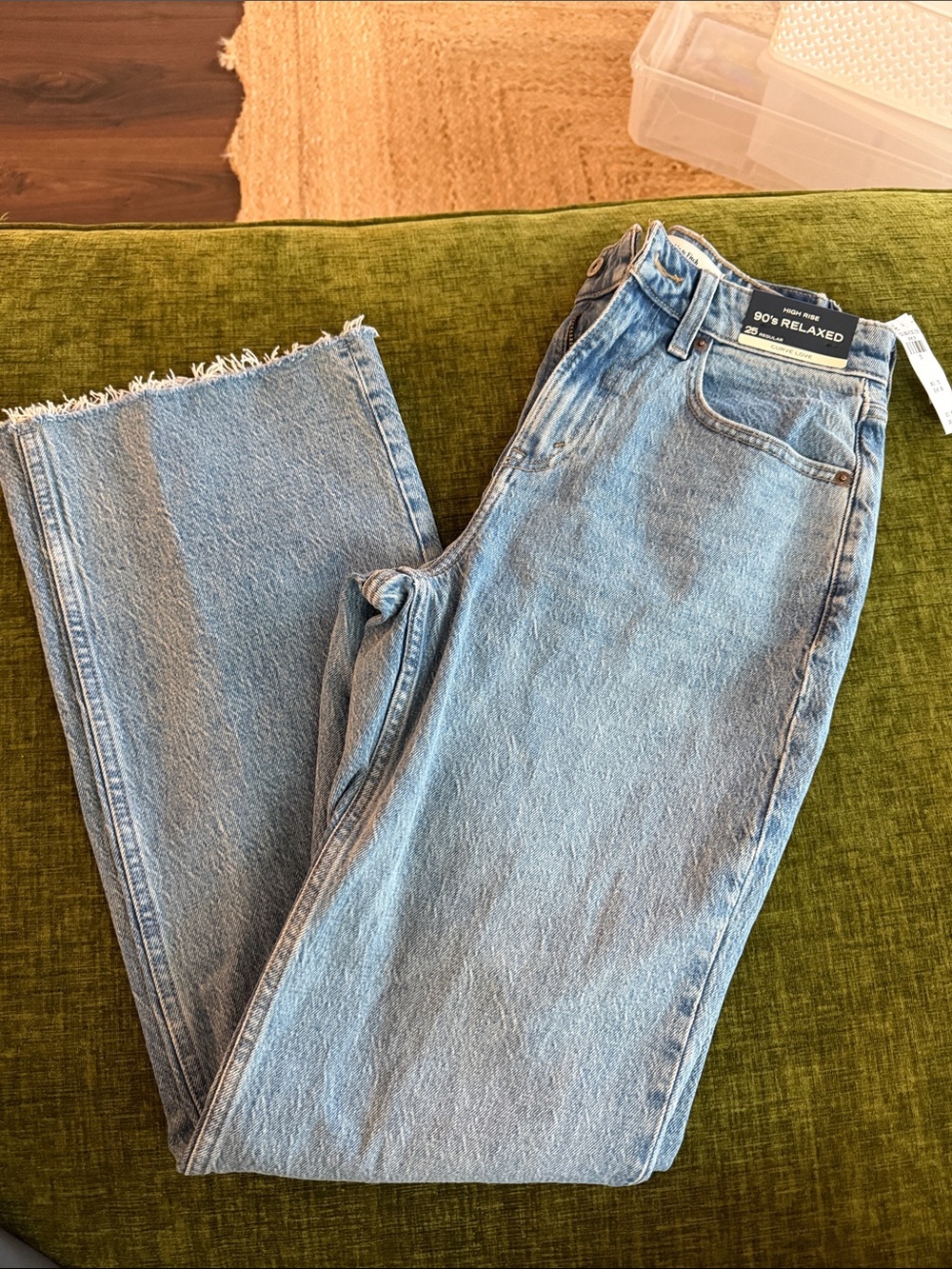 Abercrombie & Fitch Light Blue High-Rise 90's Relaxed Jeans